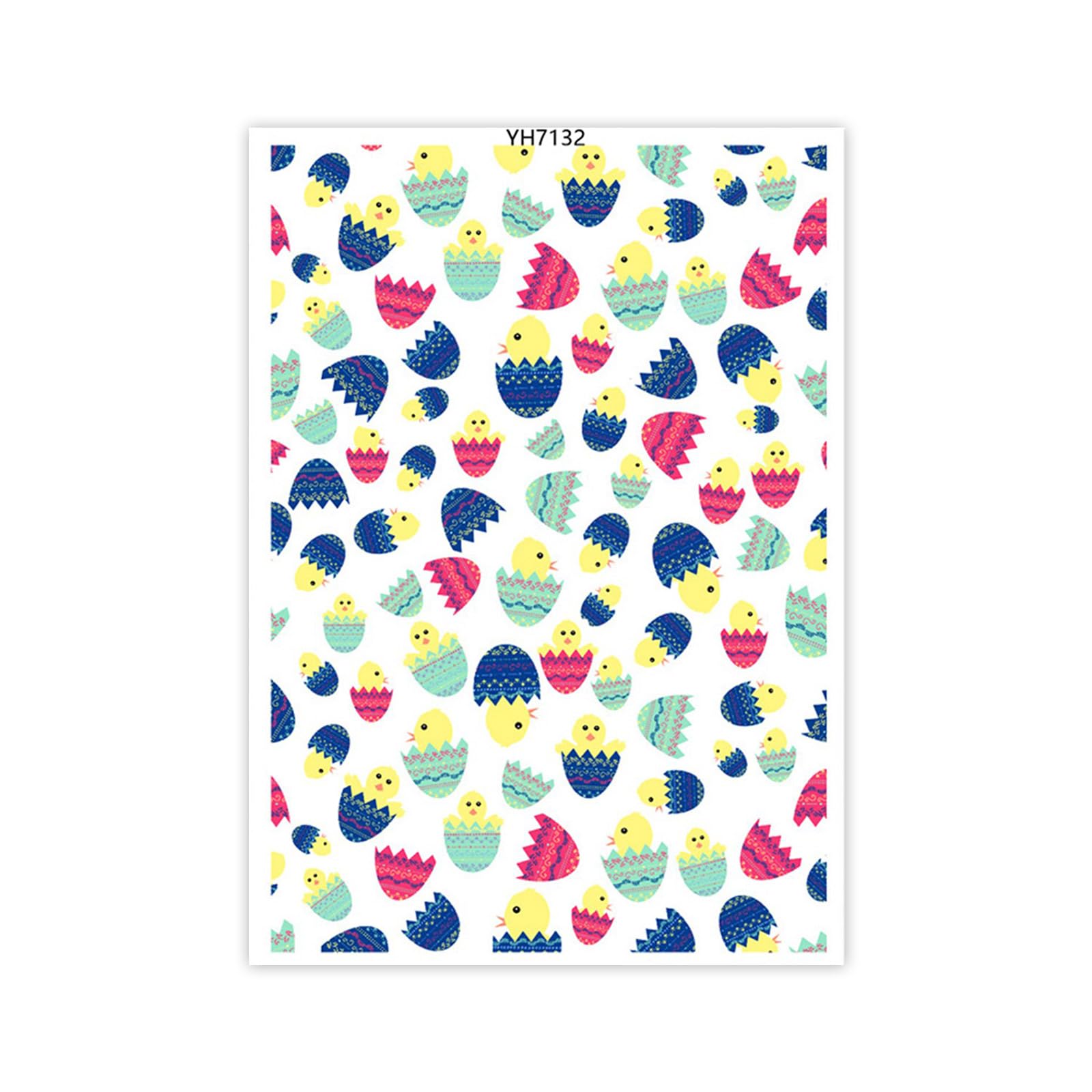 Tsophreniq Easters Colored Eggs Transfer Paper Water Soluble Clay Decal for Earrings Jewelry Making