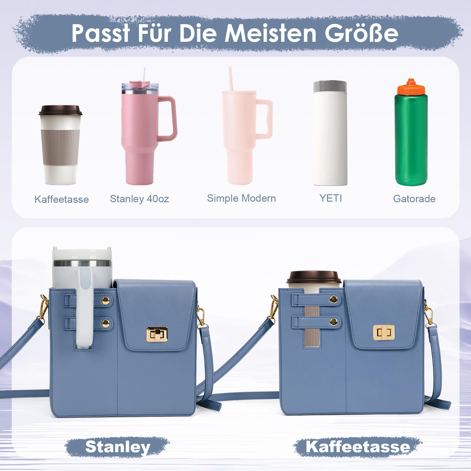 Stanley Sport Bolso de hombro portátil para botellas de agua A06 azul