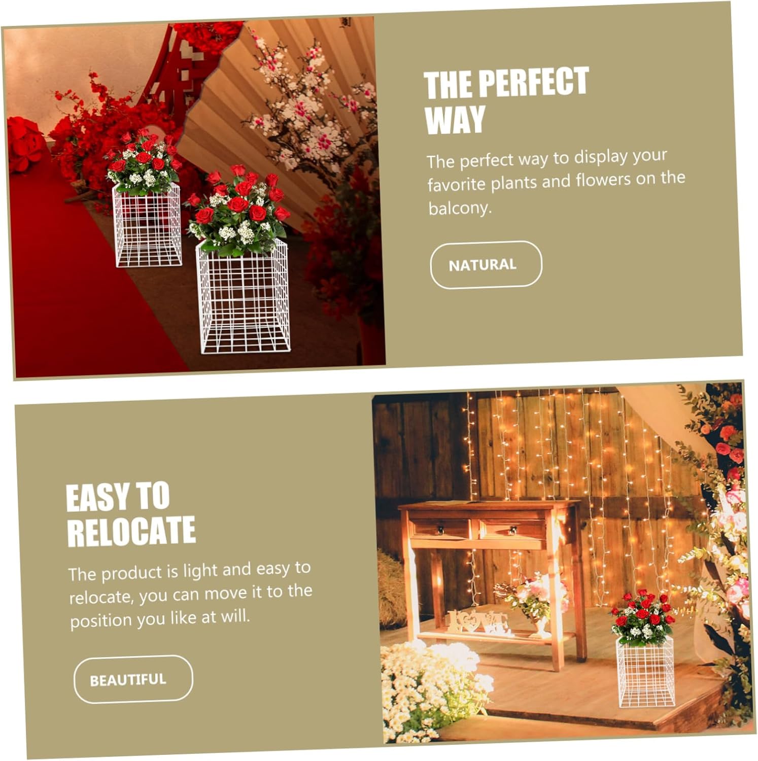 Wedding Flower Arrangement Stand Elegant Plastic Flower Shelf for Aisle Decorations Photography Props and Display Various Settings for Ceremonies and Events