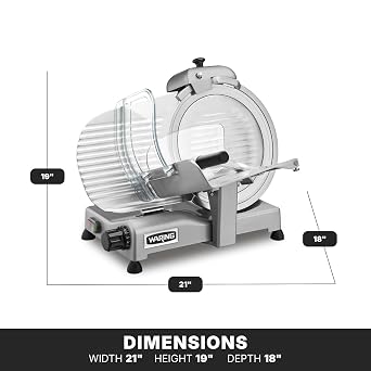 Waring Electric Food Slicer with 1 Horsepower Motor