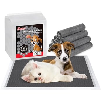 Dono Training pads for dogs and puppies pack of 100 puppy pads with carbon for our control PIPI mats for dogs 6 layers for leak-proof and quick-drying surface 45 x 33 cm