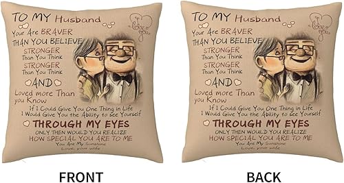 Miniatura 3 de Fevayeer Regalos para el esposo de parte de la esposa funda de almohada de Carl y Ellie Love para aniversario San Valentín cumpleaños ideas de