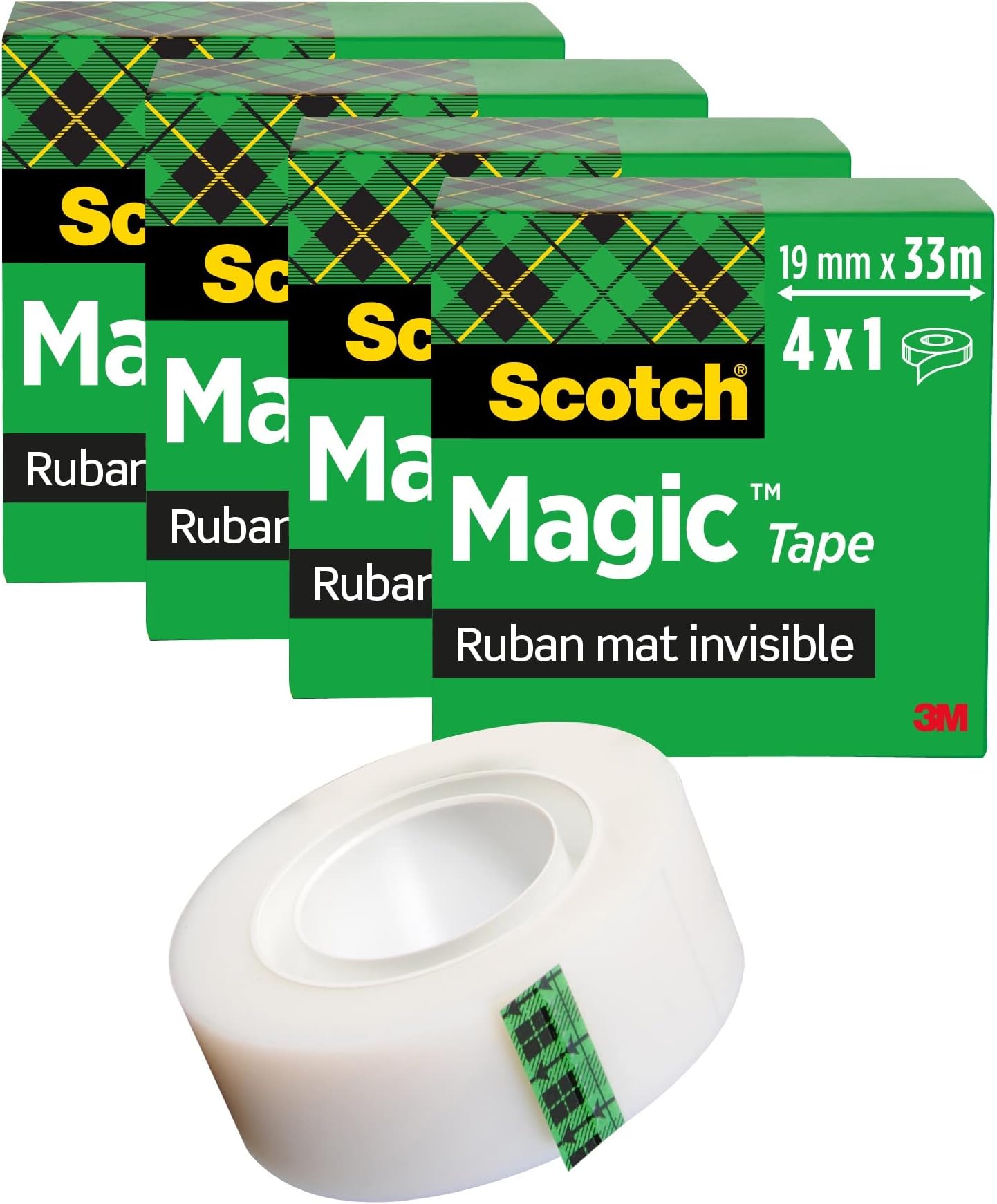 Scotch Transparent Scotch Crystal 3M - Ruban Adhésif Transparent 19mm X 7,5m (Lot De 2 Rouleaux) Scotch Demenagement