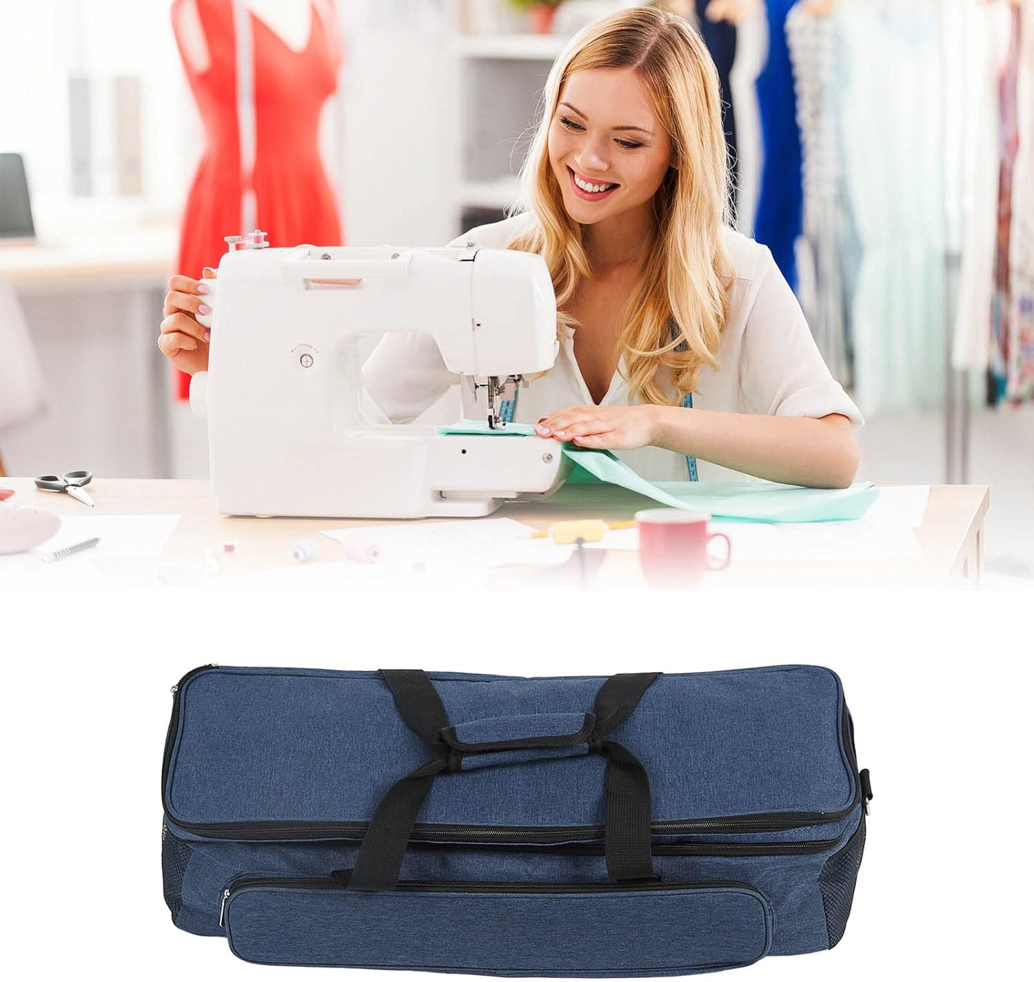 Yinhing Large Capacity Machine Carrying Case Portable Oxford Cloth Storage Bag for Cutting Machines Printers and Sewing Machines and Convenient for Travel School and Home Use