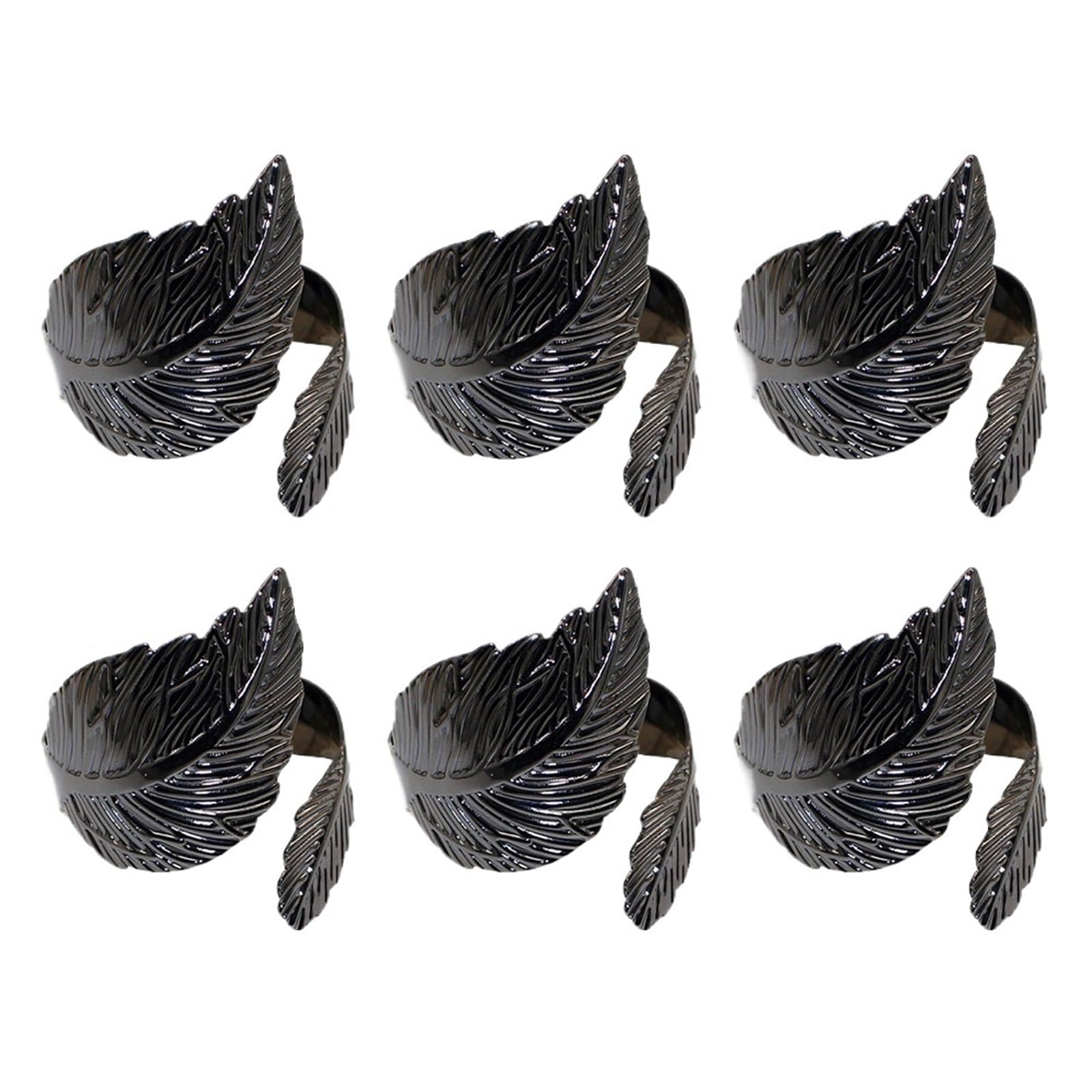 12pcs Leaf Napkin Rings for Thanksgiving Wedding Christmas Table Decor, 4cm Ring