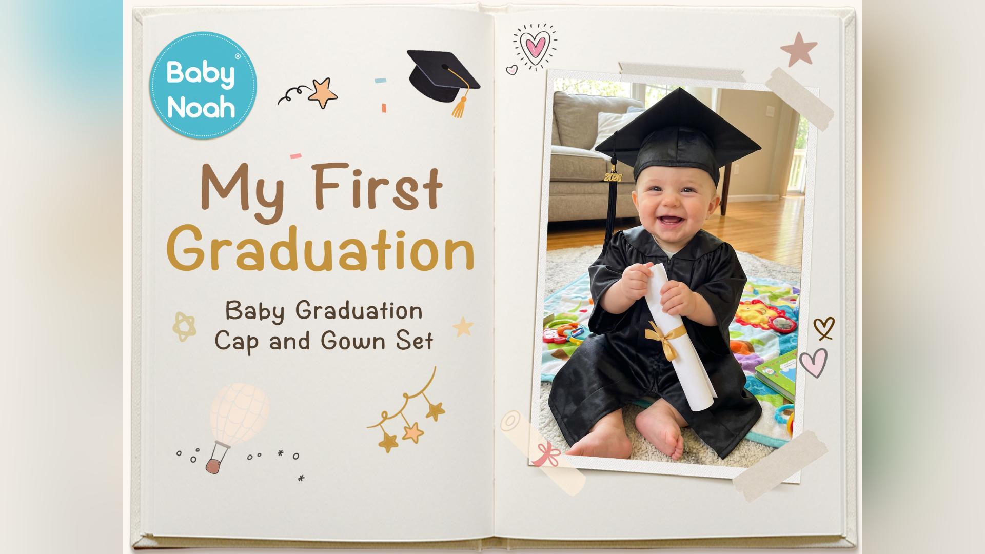 Conjunto Bebé Graduación Gorra y Toga miniatura 6