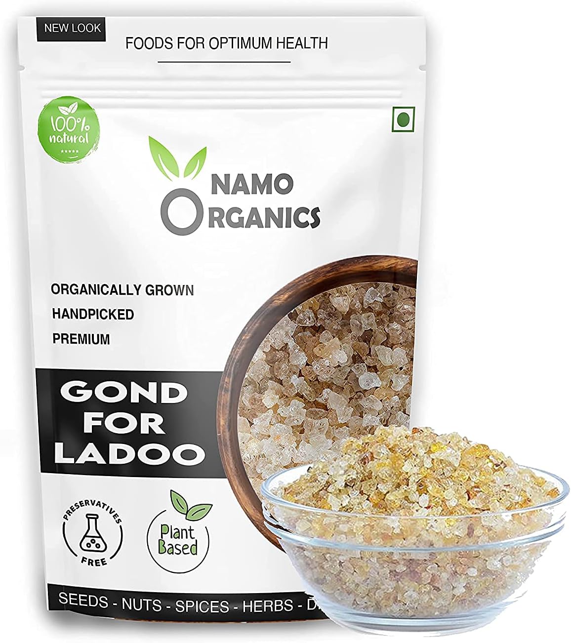 Indian Natural Grocery NAM Organics - Premium Gond for Ladoo Making - 200 Gm | Gond for Ladoo / laddu | Edible Gum Arabic | 100% Authentic, Food Grade, Sourced from Forest