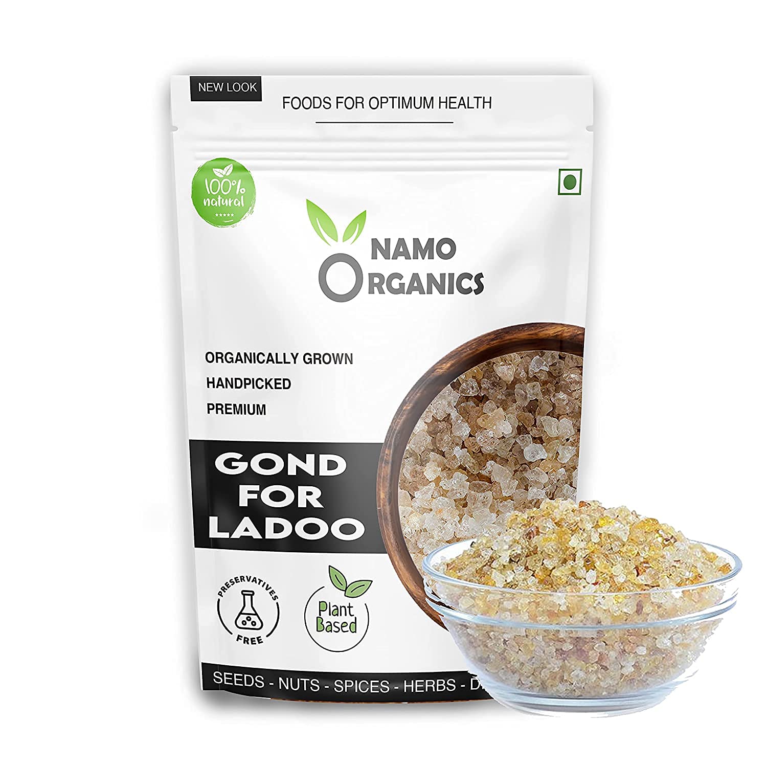 Indian Natural Grocery NAM Organics - Premium Gond for Ladoo Making - 200 Gm | Gond for Ladoo / laddu | Edible Gum Arabic | 100% Authentic, Food Grade, Sourced from Forest
