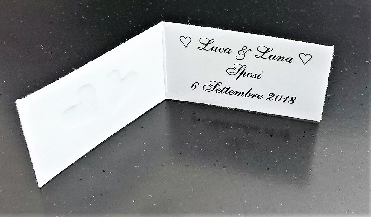 LE GEMME DI VENEZIA 200 Bigliettini Bomboniera Matrimonio o Promessa Stampa Personalizzata a Colori