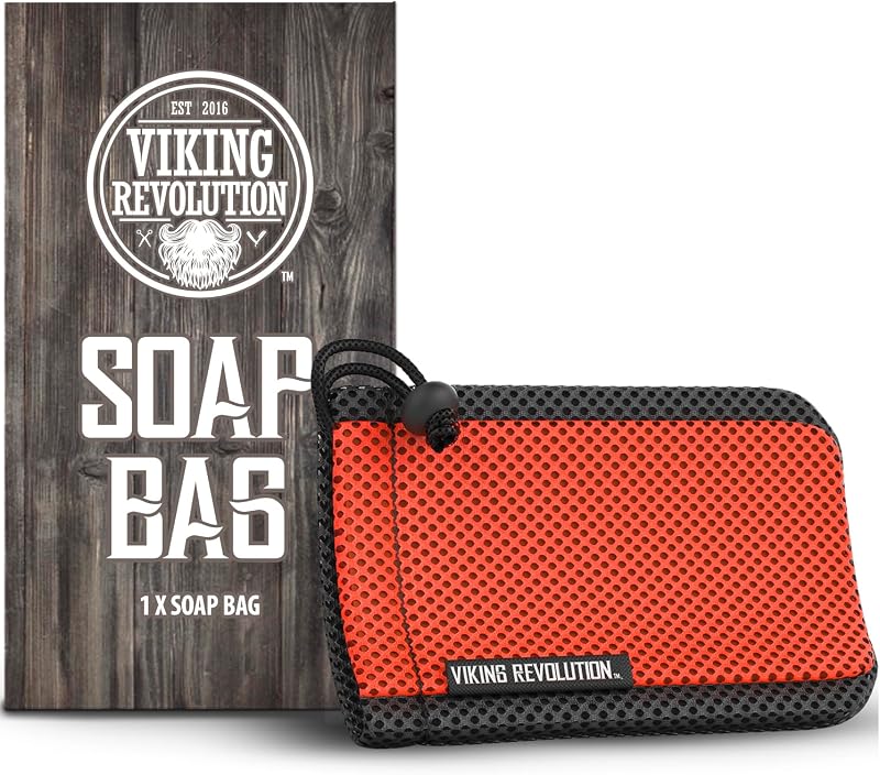 Viking Revolution Esponja de Banho em Bolsa para Sabonete com Cordão, 1 unidade