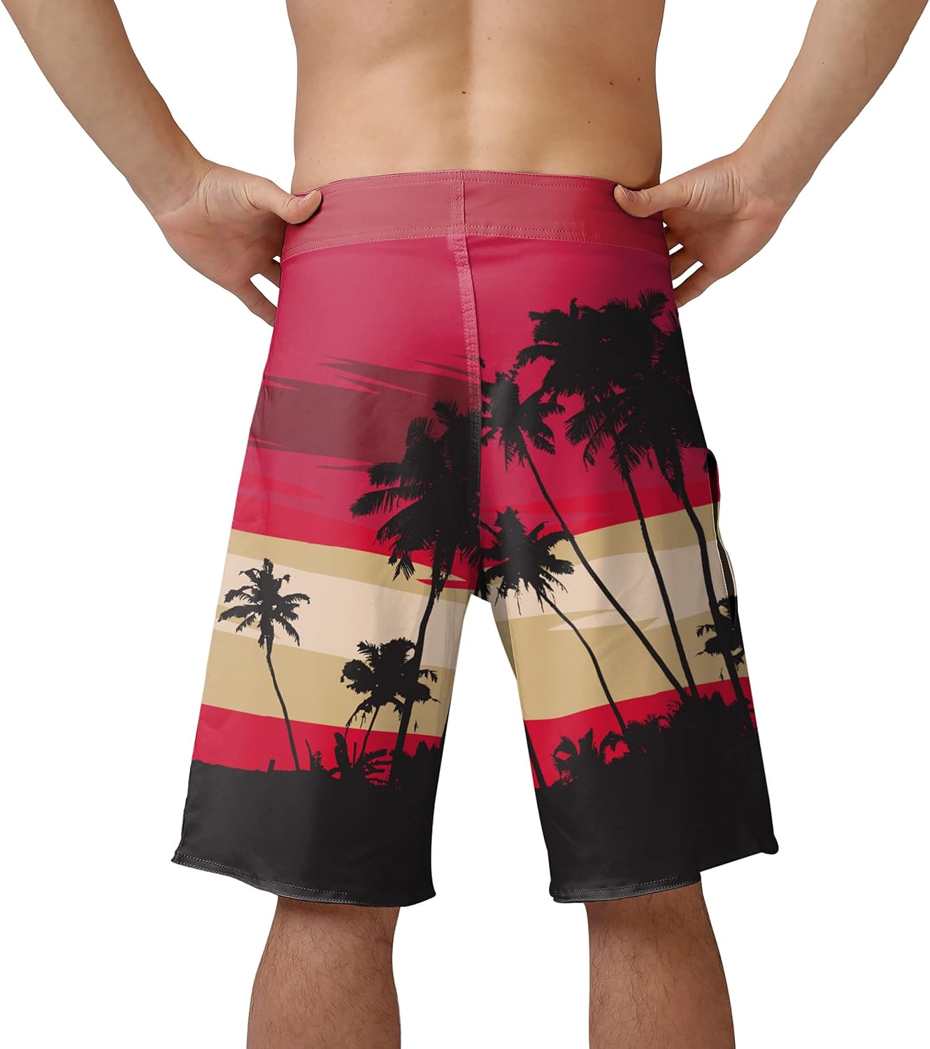 FOCO Mens NFL Team Logo Sunset Swim Boardshorts