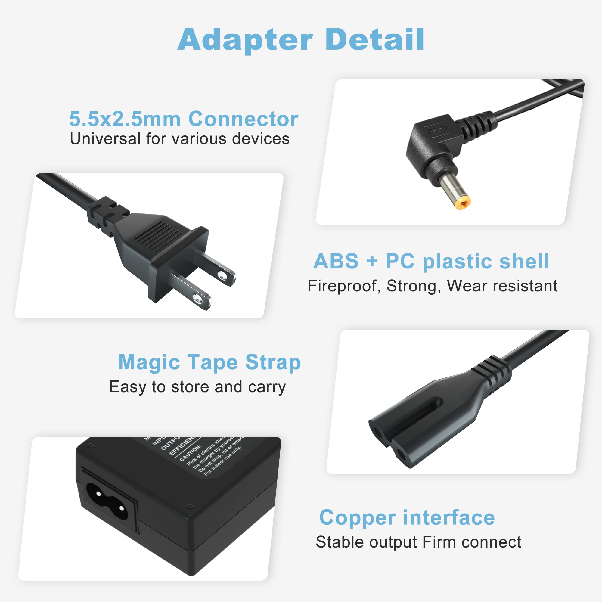 Replacement AC Power Adapter / Charger For Westinghouse LD-4255VX 42" LED TV 7 thumbnail image
