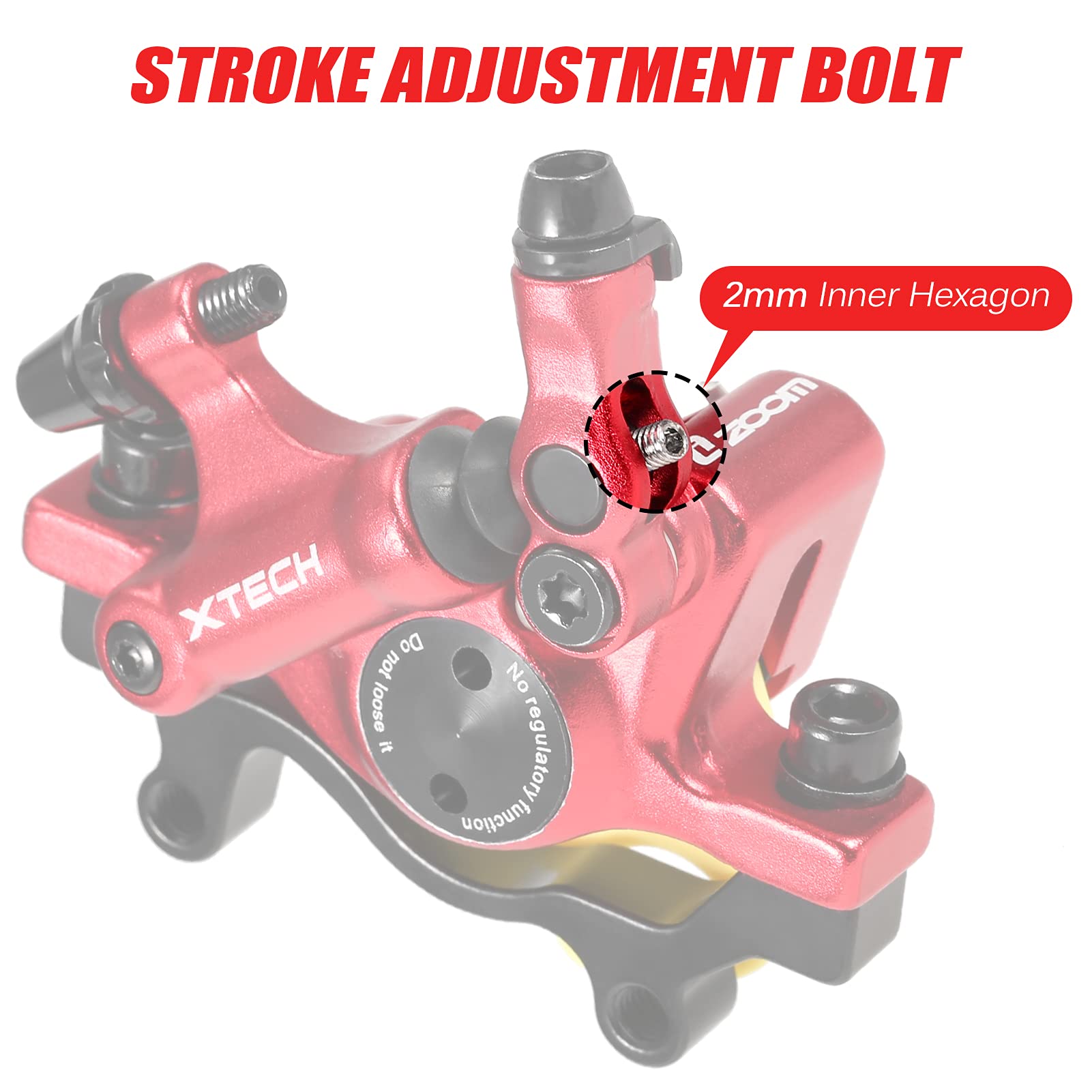 DYTWXG Solido Pinze Freno A Disco Idraulico Anteriore Posteriore Mountain Bike Freno A Disco Scooter Elettrico Freno A Disco di Ricambio per M365/1S/Pro