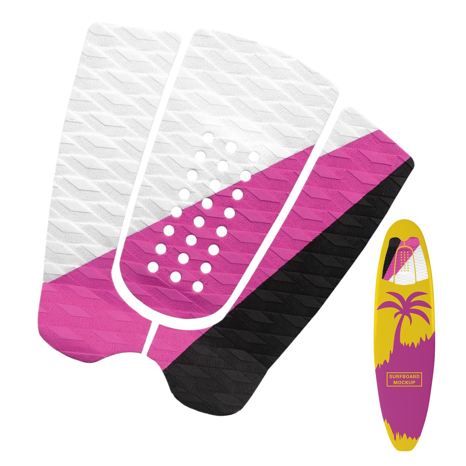Almohadilla Antideslizante para Tabla de Surf - Almohadilla Acolchada para Cola de Skimboard | Accesorios Ligeros Antideslizantes para Deportes Acuáticos, Paddle Surf, Kayak y Playa