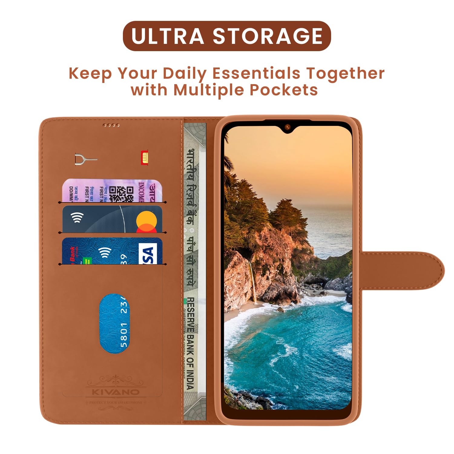 KIVANO LUXE Leather Case for Realme 13 Pro - Premium Flip Cover -5