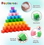 TOKBLOK 40Pcs Rainbow Magnetic Building Blocks STEM Toys for Kids Ages 3+ | Autism Montessori Sensory, 2.5cm Magnet Cubes, Preschool Learning Educational, Sensory Stacking Toys, Gifts for Girls & Boys