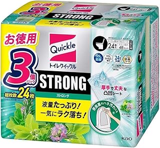 花王 トイレクイックル ストロング エクストラハーブの香り つめかえ用 24枚 ハーブ替24枚