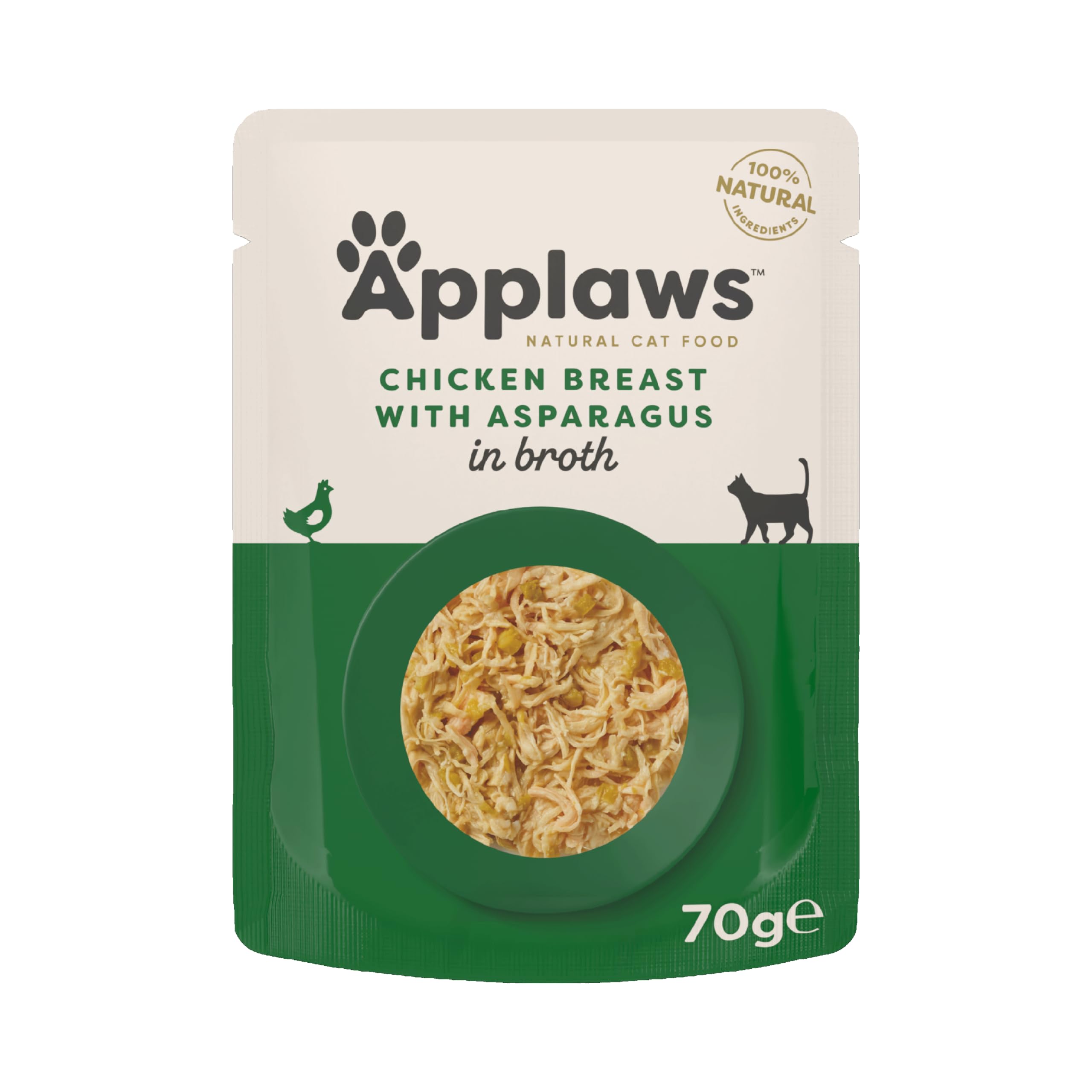 Applaws Cat Natural In Broth Saver Pack 24 X 70G - Chicken Breast With Asparagus