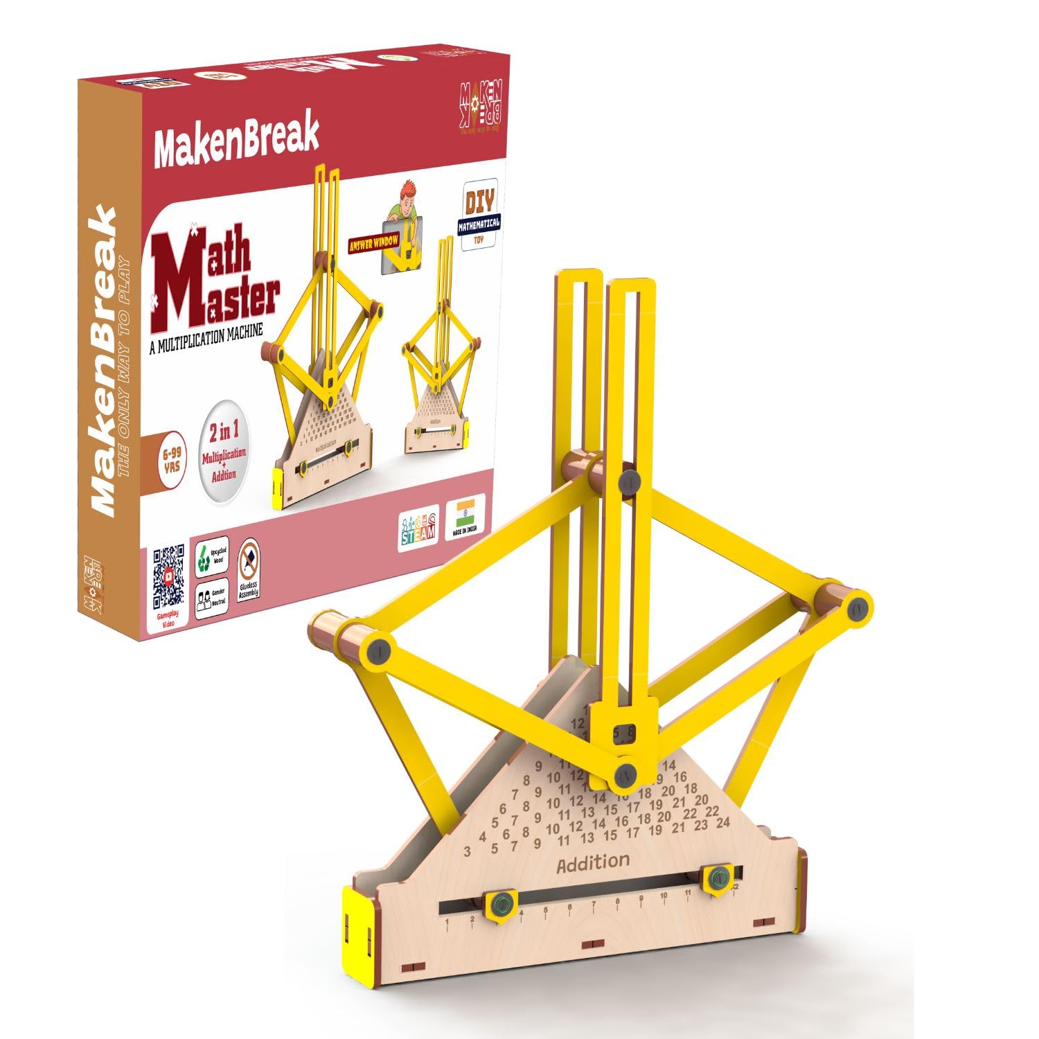 See full amazon price history chart for MakenBreak Math Master|DIY STEM/STEAM Hand Powered Toys for Kids 6-7-8-9-10-11-12 Years, Multiplication Monkey Machine Educational Building Kit, Best Bday Gift for Interactive Learning|Made in India MakenBreak Math Master|DIY STEM/STEAM Hand Powered Toys for Kids 6-7-8-9-10-11-12 Years, Multiplication Monkey Machine Educational Building Kit, Best Bday Gift for Interactive Learning|Made in India (B0CRJRYYRJ) Amazon Price History, Amazon Price Tracker