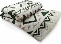 Manta Tricot Decorativa Poltrona Sofá Sala Tricô 150x95cm Decoração Elegante para Sua Sala (Verde)