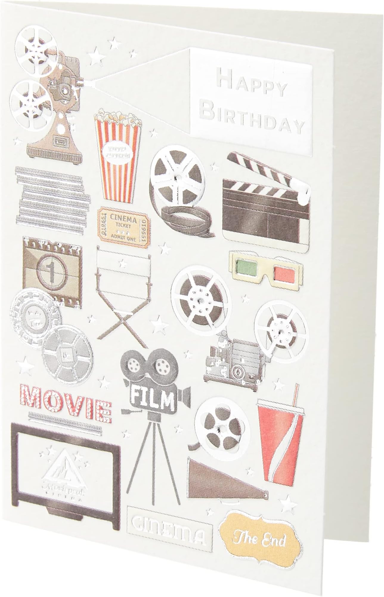 Quire Mini Card Happy Birthday Movie Camera Icons