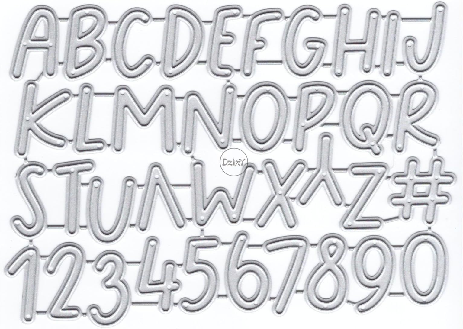 DzIxY Capitalized Alphabets Numbers Metal Cutting Dies for Card Making Kit Embossing Paper Die Cuts Scrapbook Machine Stencils Storage Pockets Supplies