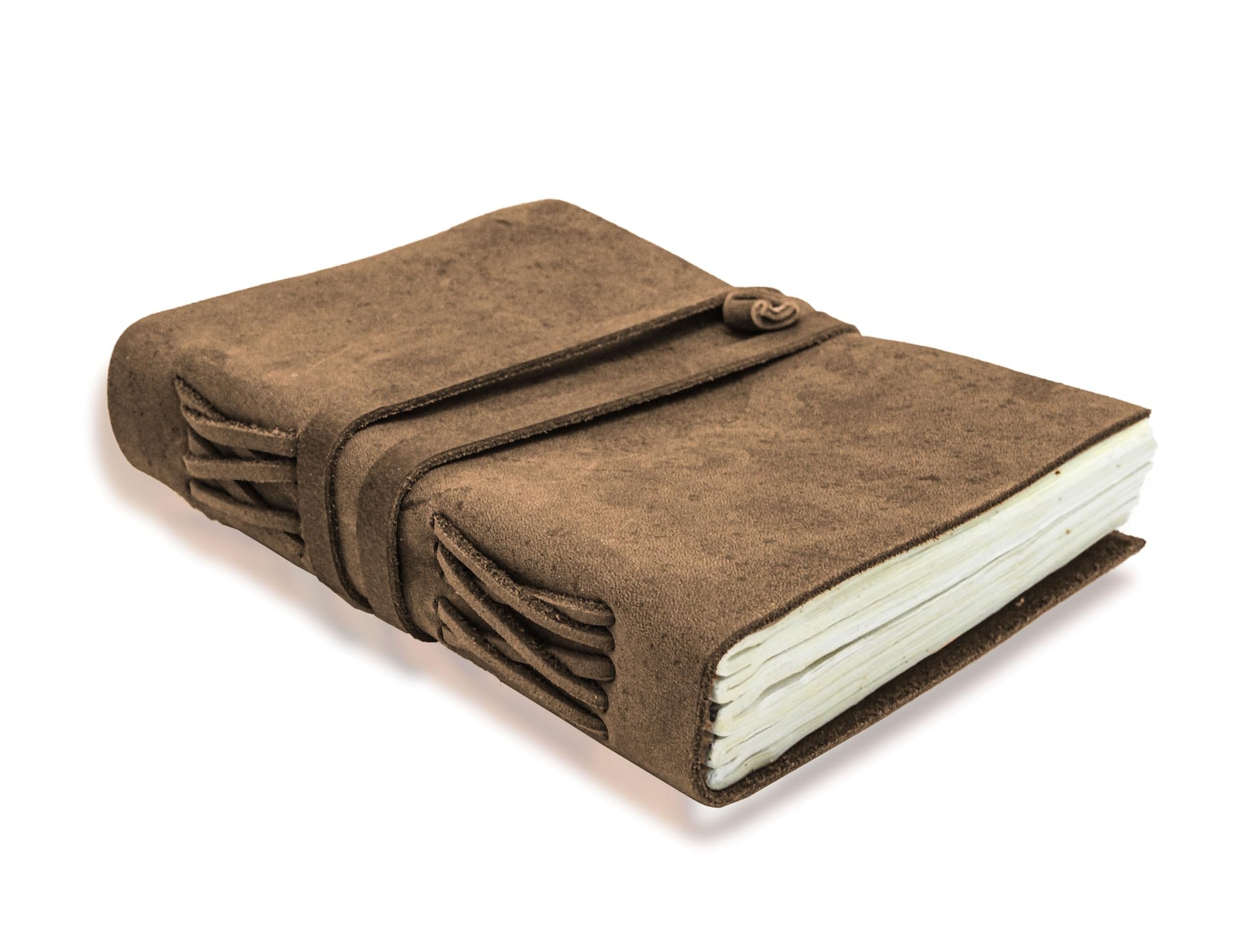 Succor Genuine Handmade Vintage Leather Journal Writing Notebook 7x5 inch - Scrapbook, Sketchbook, 200 Thick White Plain Pages, Ideal For Traveling,