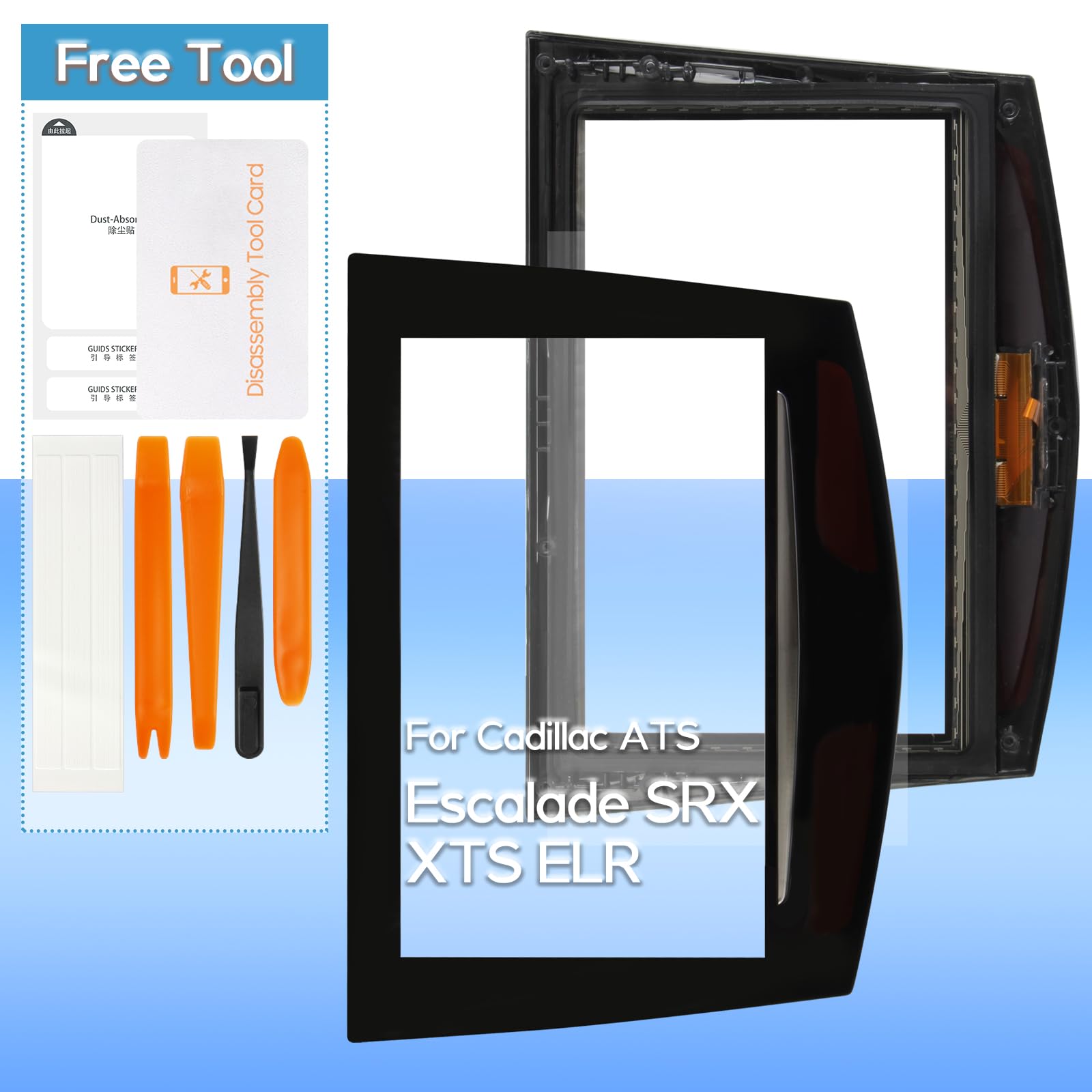 Fit for Cadillac ATS Escalade SRX XTS ELR CTS CTS-V Touch Screen Display 2013-2017 22980208, 22986276 CUE Touch Screen Glass Digitizer Radio Replacement-image-25
