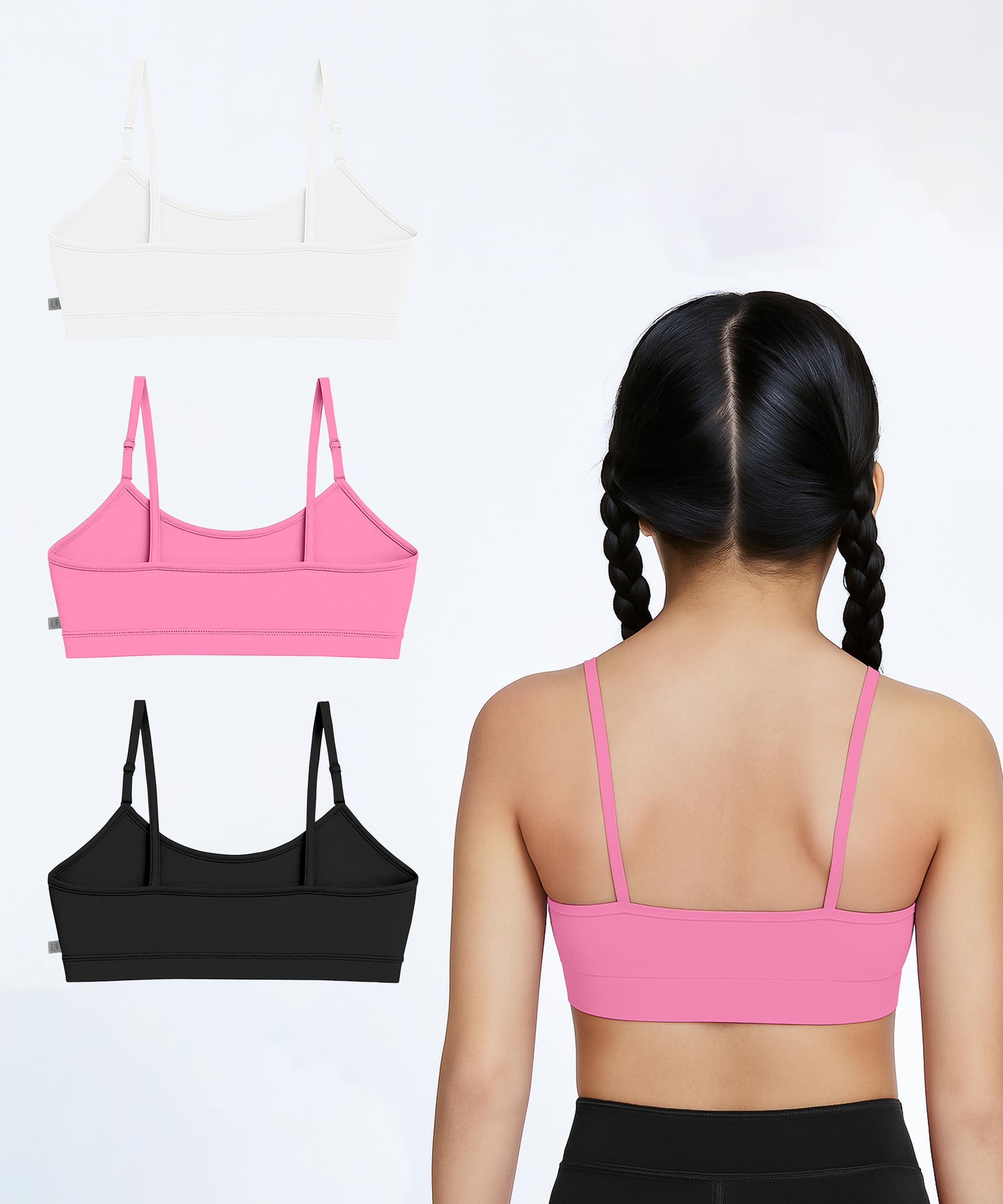 KYDA KIDS® Girls Antibacterial Cotton Printed Non Padded, Beginners Bra for Girls (Pack of 3) - Image 2 thumbnail