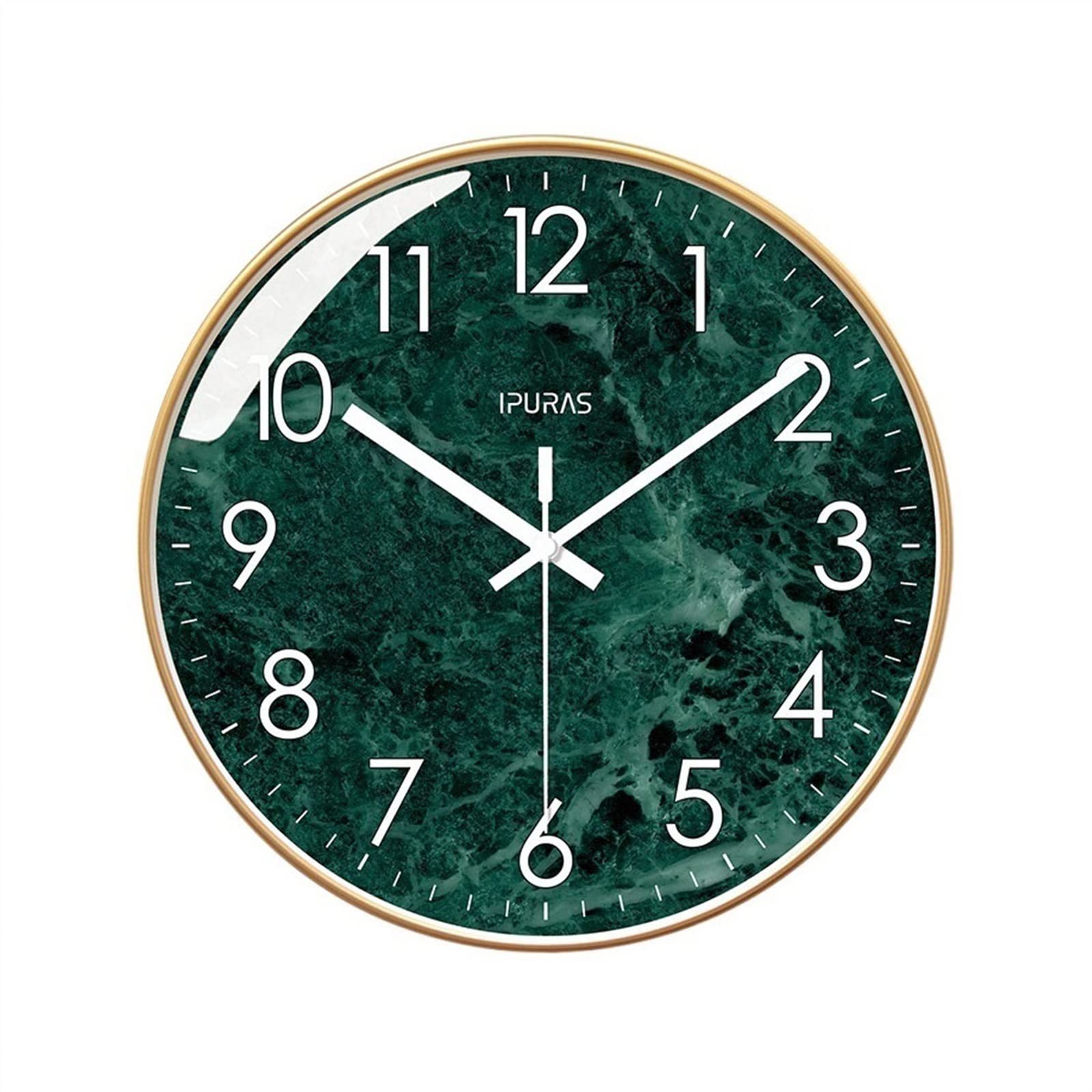 J9V4G6S3B5 Analogue Wall Clock 10inch/12inch/14inch Retro Luxury Living Room Wall Clock Bedroom Silent Modern Decoration for Room Decoration(14INCH)