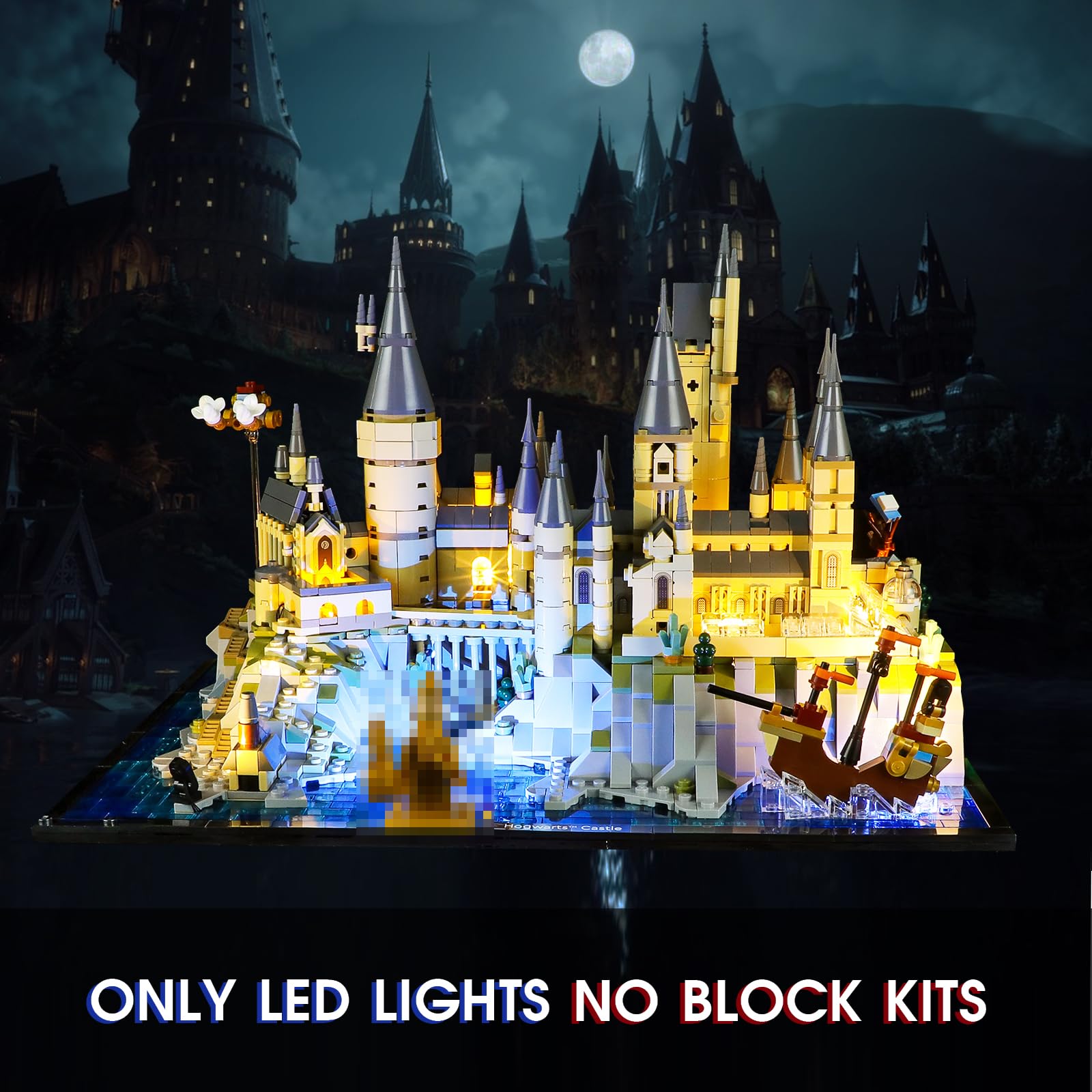 Vaodest LED Light for Lego 76419 Castle and Grounds Set,Design and Configuration Compatible with Model 76419(LED Light Only, Not Building Block Kit)