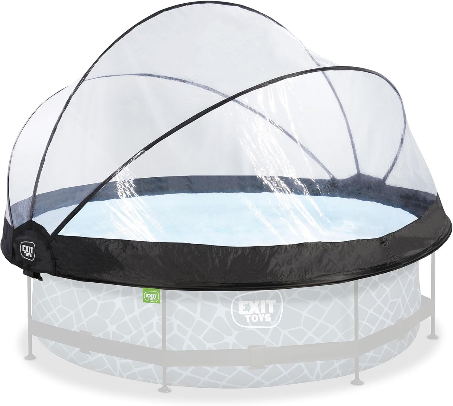 EXIT Toys 10 Foot Round Multifunctional All Weather Cover Pool Dome Enclosure for Outdoor Pools, Compatible w/Clean & Warm Water Frame Pools