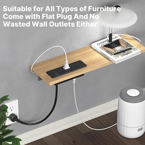 Miniatura 7 de CCCEI Regleta de alimentación empotrada de doble cara con 6 salidas con puertos USB C, montaje empotrado para muebles, debajo del escritorio,