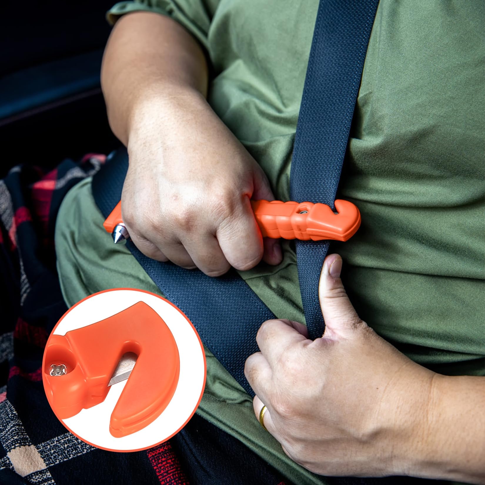 Soodyoow 2 Pièces Marteau De Sécurité Pour Voiture, 2 En 1 Brise Glace