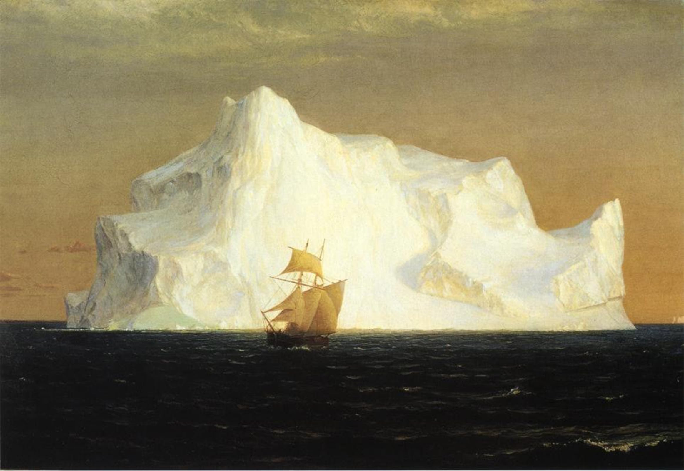 POSTERIIk Famous Print Pop Art Wall Art Graffiti the Iceberg by Frederic Edwin Church Art Prints for Home Decor 60x90cm