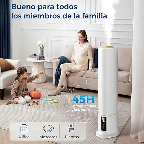 Miniatura 3 de Abolee Humidificadores para dormitorio de 9 litros con difusor de aceite esencial, humidificador de habitación grande, humidificador de aire