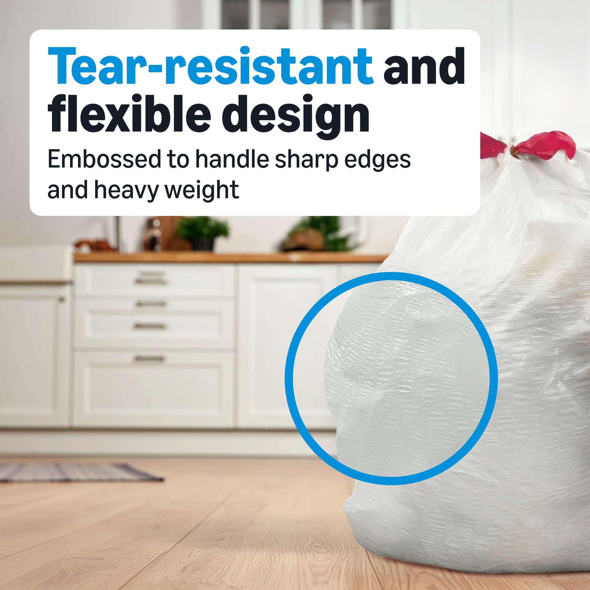 Tall Kitchen Drawstring Trash Bags, Classic Clean Scented, 13 Gallon, 80 Count T77141