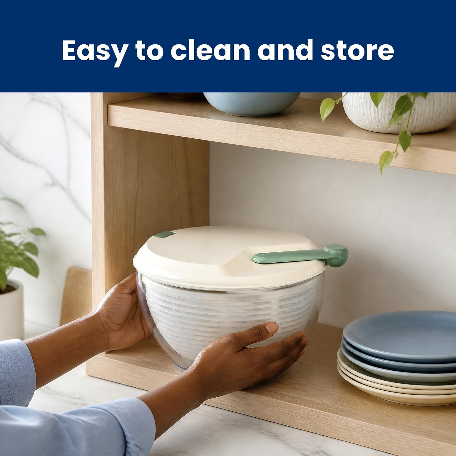 GoodCook Salad Spinner, High Speed with Slip Resistant Base