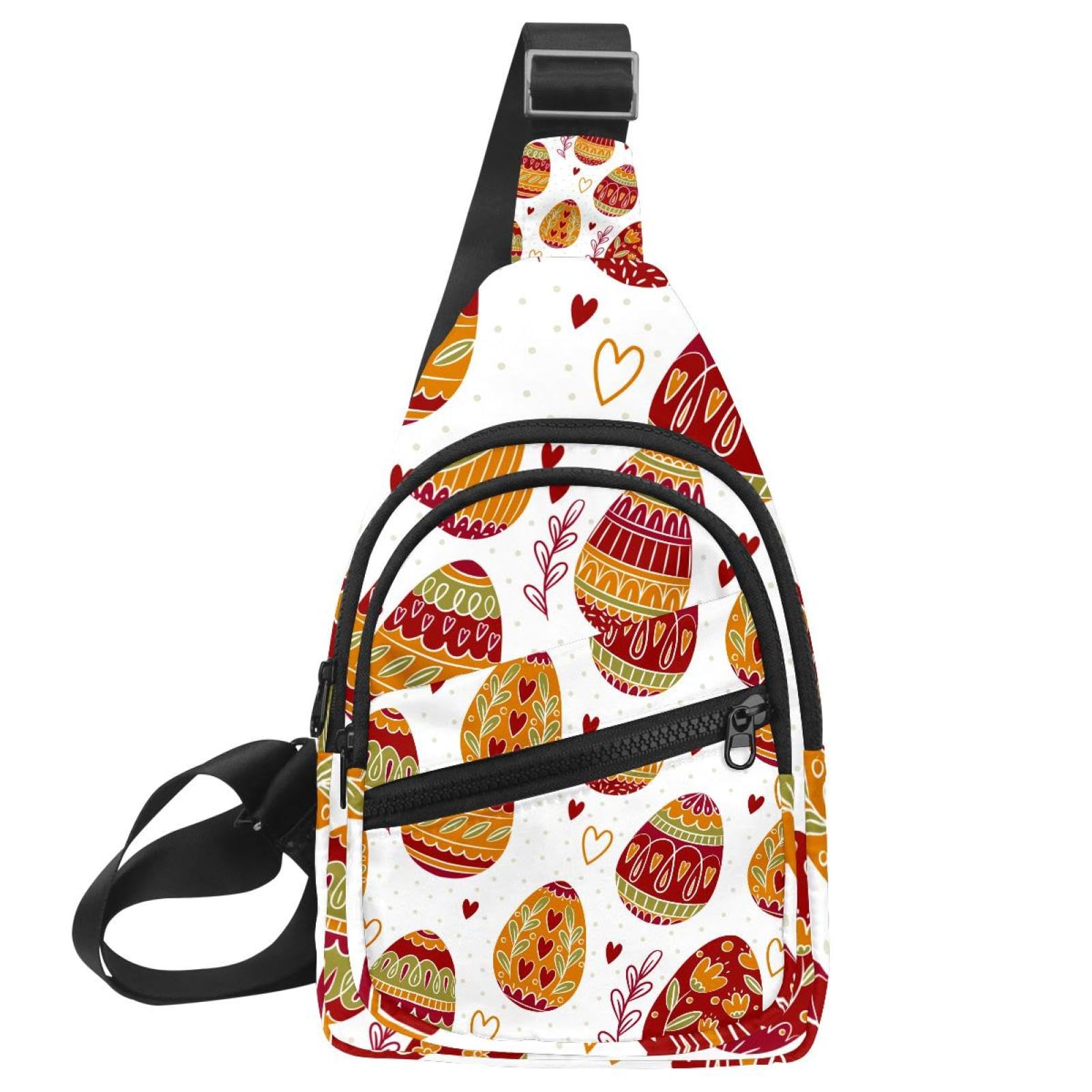 Bolsa de pecho impermeable con estampado abstracto dibujado a mano para hombre 7