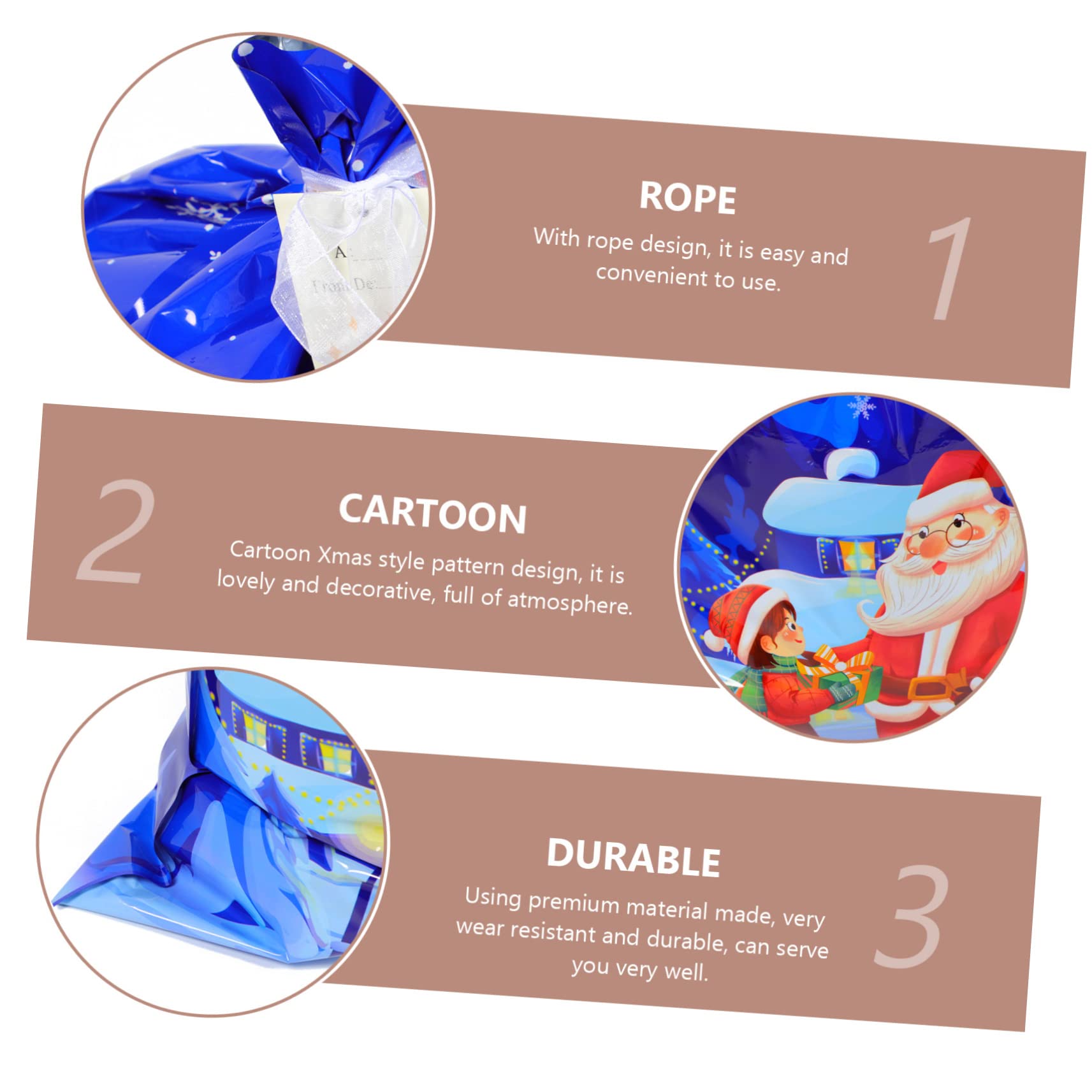 Didiseaon 2 Set Sacchetto di Natale festa di vacanza caramelle natalizie regali sacchetti per cioccolatini natale sacchetti cioccolatini natale sacchetto confetti confetti
