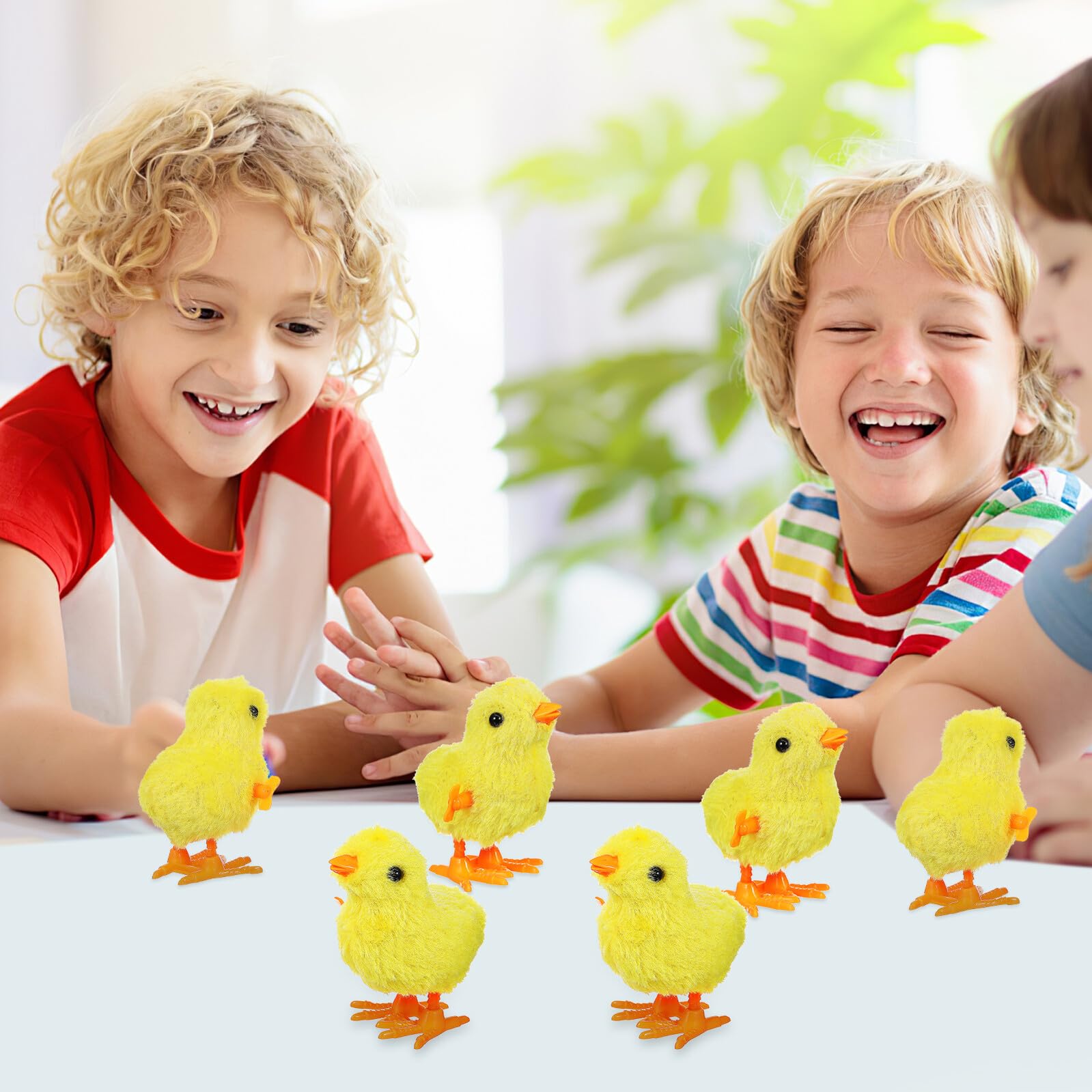ORFOFE 12 Juguetes De Cuerda para Pollitos Saltarines Peluche Seguro TamañO Compacto 3.14X2.75X1.96In Juegos Interiores Y Exteriores Y Regalos De Fiesta