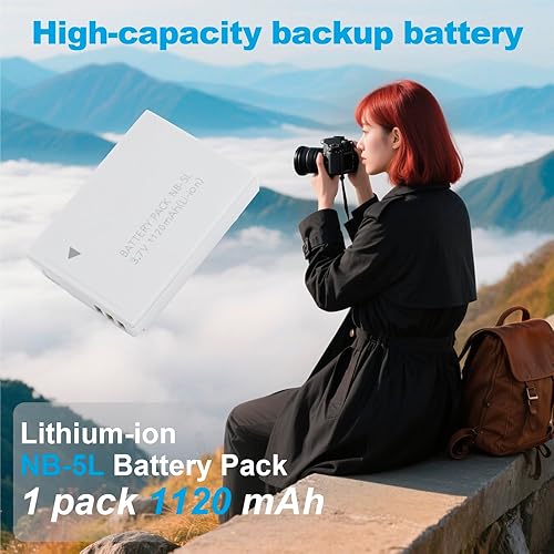 Miniatura 4 de Moilaom - Batería NB-5L compatible con Canon PowerShot S100, S110, SX200 es, SX230 HS, IXUS SD700 es, SD790 es, SD800 es, SD850 es, SD870 es, SD880