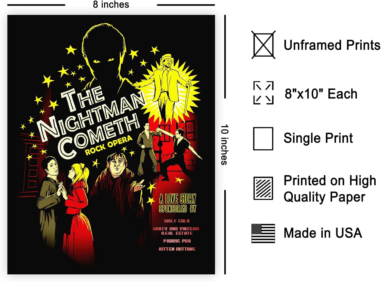 Poster Master It's Always Sunny in Philadelphia Print - Nightman Cometh Poster - Television Series Art - Gift for Men & Women - Decor for Home Theater, Living Room or Office - 8x10 UNFRAMED Wall Art image 2
