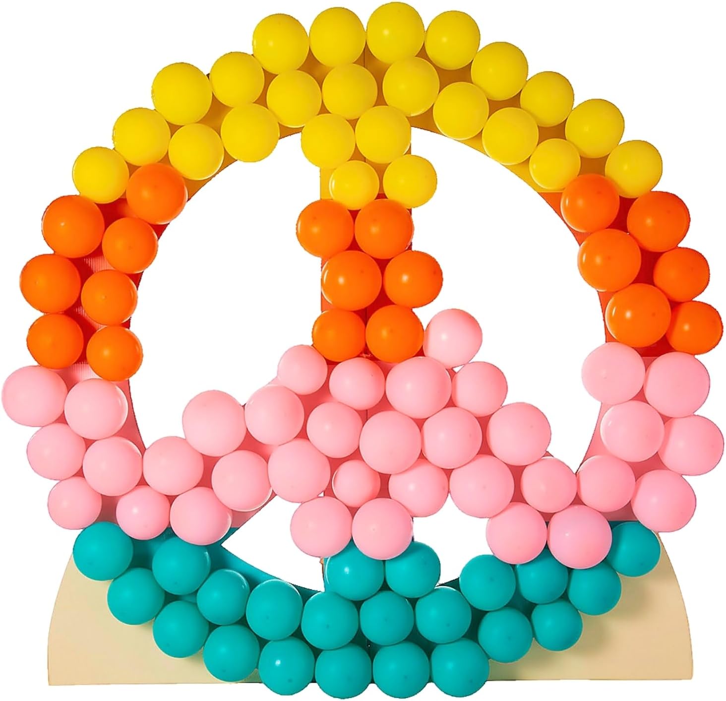 Fun Express 3D Groovy Peace Sign Cardboard Cutout Stand-Up with Balloons