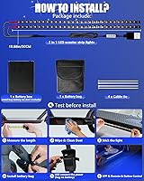 Vista 8 de Keiurot Led Lights for Scooter Night Riding Electric Scooter LED Strip Light Led Light Strips 5V Flashing Mode for Outdoor Azul