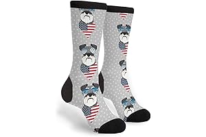 Dressy Schnauzer Crew Socks for Men, Women, Crazy, Funny, Colorful, Novelty, Sports