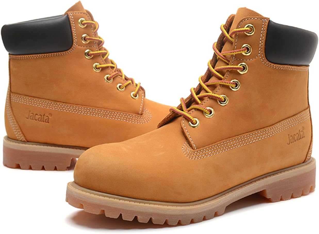 Jacata Men's 6" Wedge Waterproof Work Boot,Wheat,10 D(M)