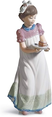 LLADRÓ Figura de niña de feliz cumpleaños Figura de cumpleaños de porcelana
