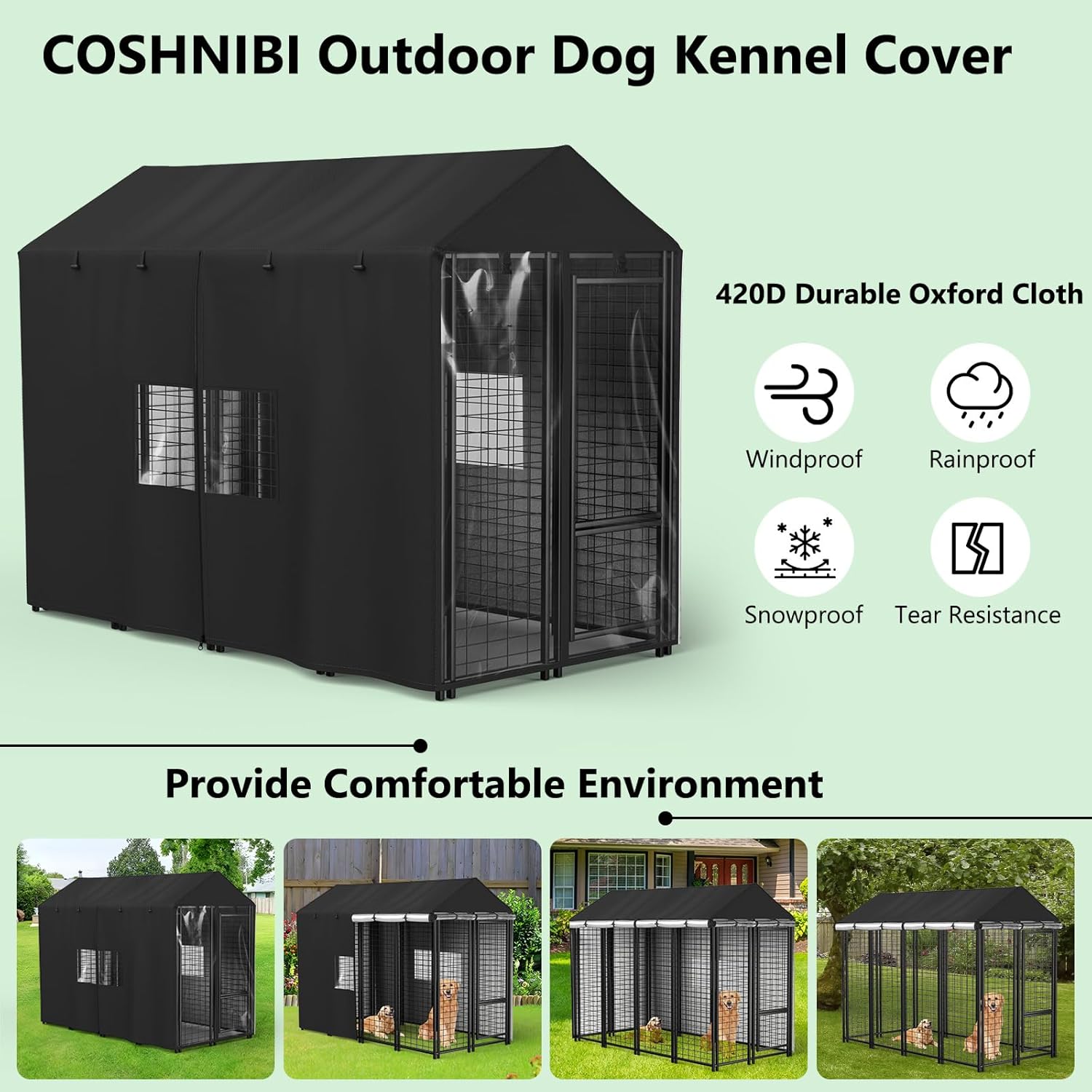 Shield Your Pet: Reviews of the COSHNIBI Heavy Duty Outdoor Dog Kennel Cover