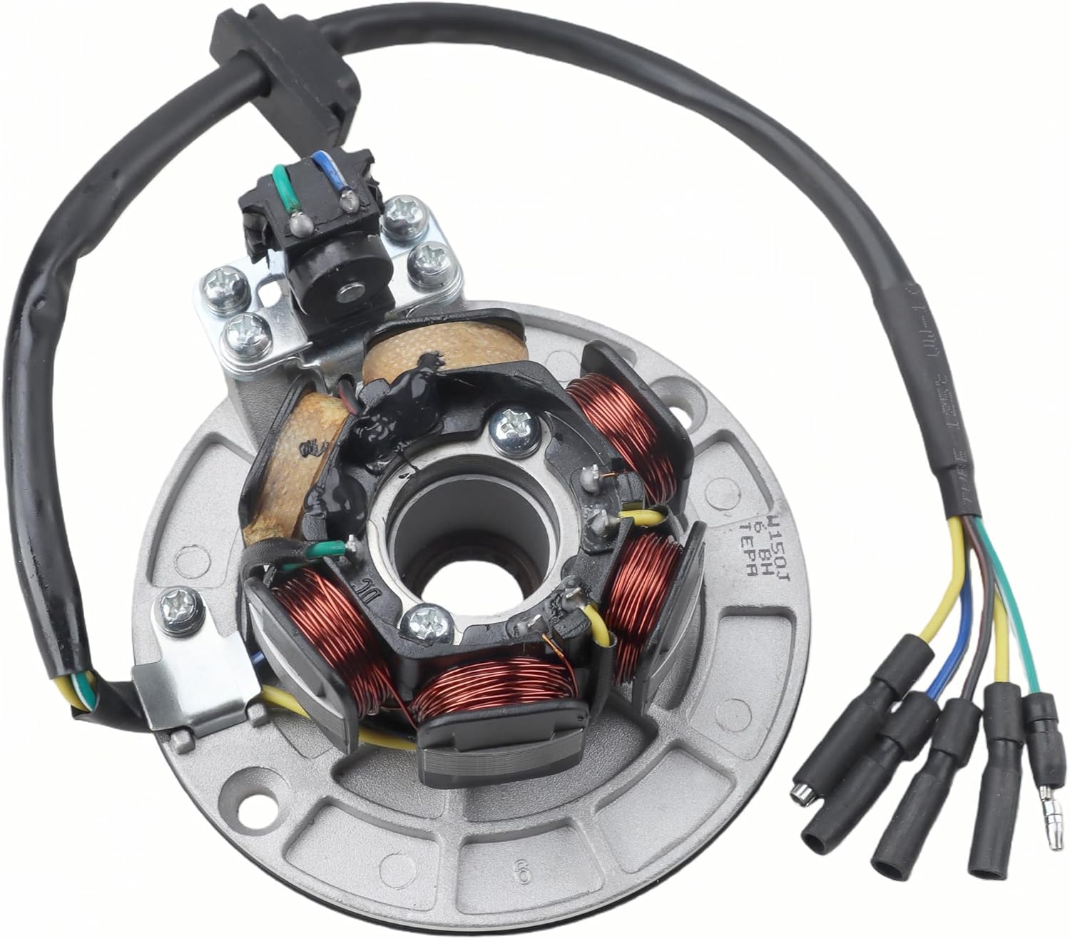 6 Coil 5 Wire Magneto Stator with Lighting Coil for YX 140cc 150cc 160cc Yinxiang Engine Dirt Bike Pit Bike Replacement Alternator Stator Plate